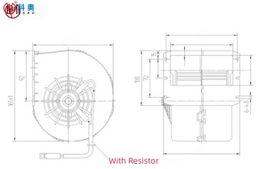 バストラック用の新しい113x111蒸発ファン12V/24V ACシステム大型<span class=keywords><strong>HVAC</strong></span>ブロワーモーター144W 70dB KZFF166R SPAL - Product Image 5