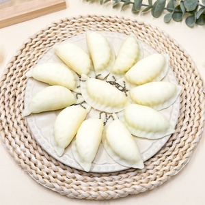 Jouet Squishy Taba en forme de dumpling, simulation 3D, mini-aliment, porte-clés, pendentif, mignon, anti-stress, rebondissant, jouet sensoriel à presser - Product Image 4