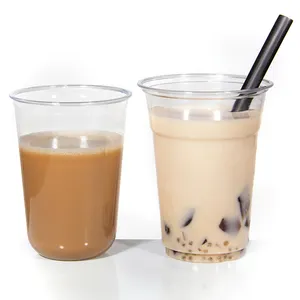 Wholesale 90 95 98 Caliber Disposable Pet Plastic Cup For Cold Drink Coffee Juice Ice Cream