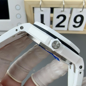 Relojes Mecánicos para Hombre, Reloj de Metal, Estilo Moderno, Reloj Automático de Lujo para Hombre, Cerámica Blanca de 42 mm, Correa de Buceo de Goma - Product Image 4