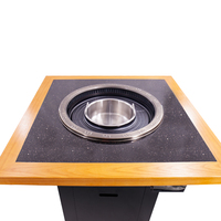 AOBL Table ronde sans fumée pour barbecue hot pot pour restaurants ODM produit OEM
