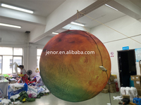 Ballon gonflable bon marché d'éclairage de planète de Mars gonflable de ventes directes d'usine pour la décoration de partie