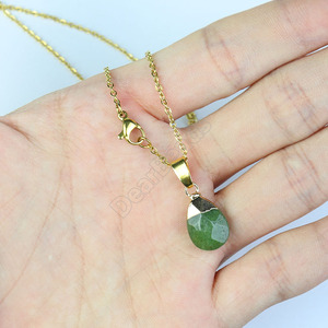 Ciondolo e Charm in Cristallo <span class=keywords><strong>Naturale</strong></span> a Goccia Sfaccettata, Piccoli <span class=keywords><strong>Ciondoli</strong></span> in Pietra Preziosa per Creazione di Gioielli, 15x10mm - Product Image 5