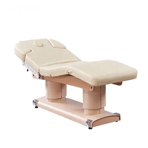 Kisen Manufacturer New Design Wood Base Beige Lash Lounge <b>Bed</b> Massage Table Carrying Case with <b>Stool</b> for Beauty Spa Salon - Product Image 2