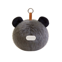 Haut-parleur élégant en peluche gris en forme d'ours, intelligent à IA, sans fil, audio stéréo 2W, pour bureau, chambre et usage quotidien