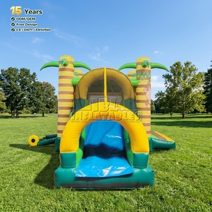 <span class=keywords><strong>Castillo</strong></span> Inflable Comercial Personalizado de Fábrica con Tobogán, Diseño de Palmera Tropical, para Alquiler Comercial - Product Image 4