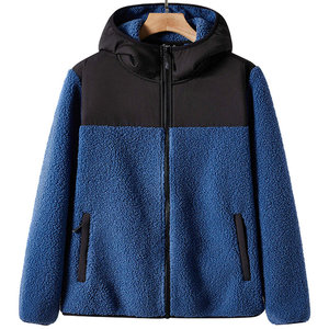 Chaqueta de forro polar con parche Sherpa reciclado unisex personalizado con bolsillo en el pecho, chaqueta micropolar bordada para mujer - Product Image 3