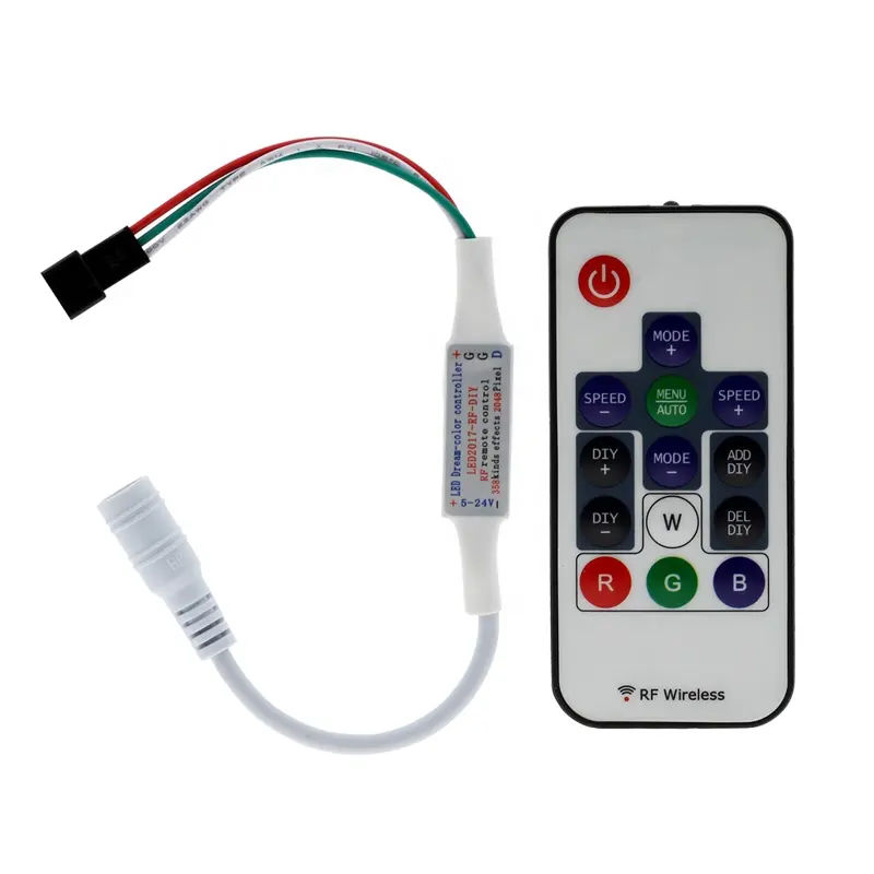 LED2017 DIY 14 keys RF Remote RGB dream color LED Controller