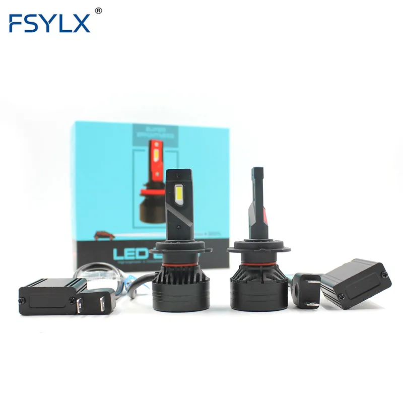 FSYLX brightness mini F3 car led headlights H4 H7 H11 9004 9005 9006 9007 H13 90W 20000LM car auto led headlight bulbs F3 H4 H7