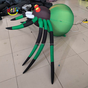 Aterrador exterior decoraciones araña led iluminación colorida Halloween inflable araña al aire libre - Product Image 4