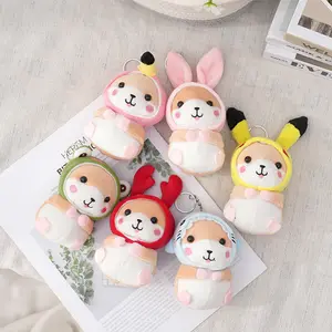 Cute Wear a Hat Hamster Plush Toy Soft Cartoon Animal Transformed Mouse Stuffed Doll Handwarm Kid Girl Christmas Gift