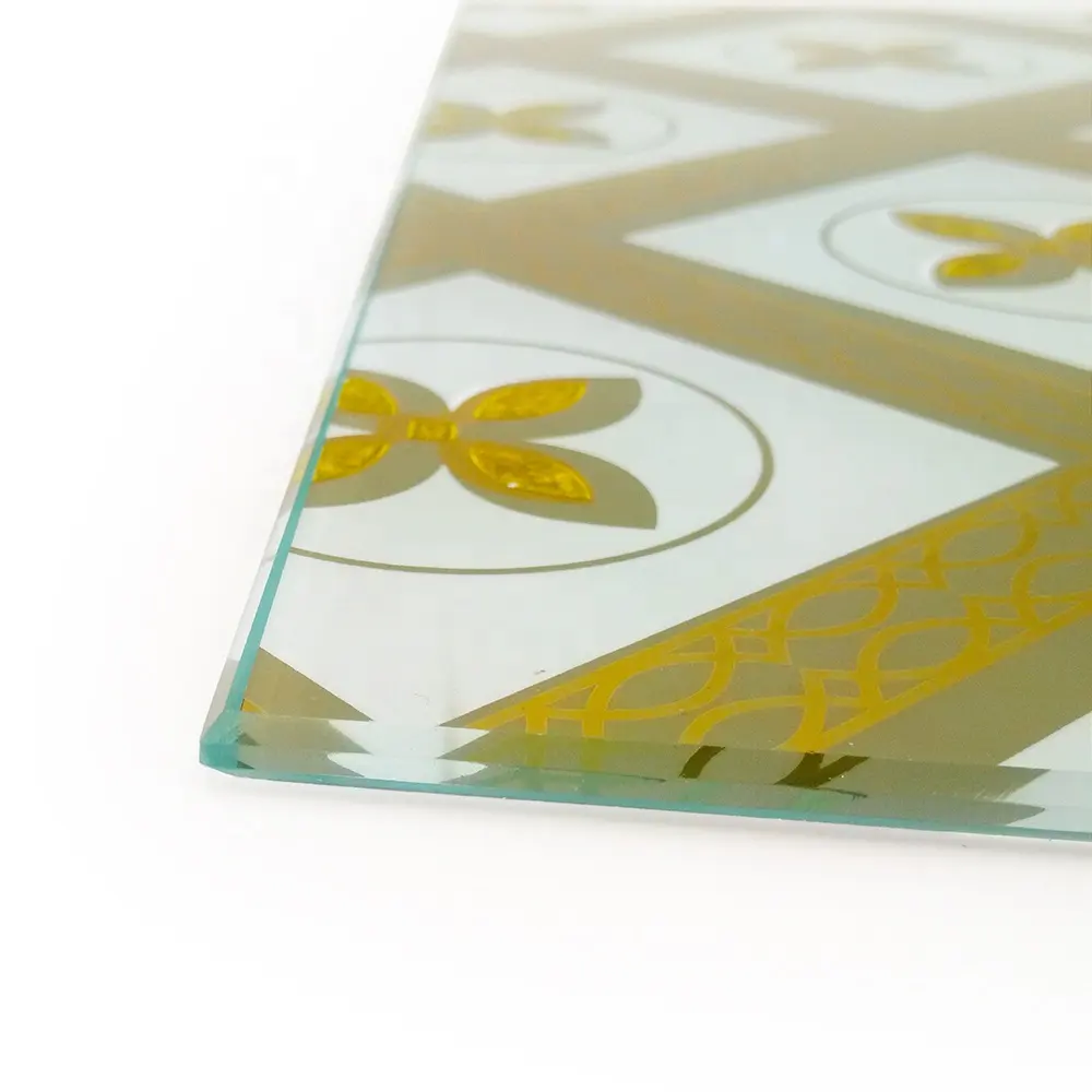 Hintergrund wandt rennwand 4mm 5mm goldenes dekoratives titan beschichtetes Glas