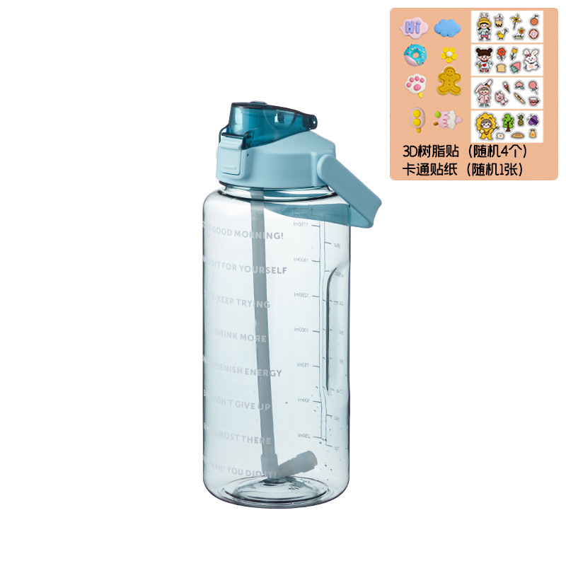 Autocollant 3D bouchon vert transparent 2000ml
