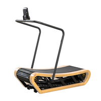 Caminadora Curva de Madera para Entrenamiento Cardiovascular, Equipo de Gimnasio en Casa, Venta al por Mayor de Fábrica, con Monitor de Ritmo Cardíaco Inalámbrico y LED