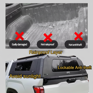 Cubierta de Aluminio y Acero con Cerradura para Camioneta, Tapa Rígida para Caja de Camioneta, Compatible con <span class=keywords><strong>Ford</strong></span> F-150, Maverick, Ranger, Ajuste Personalizado - Product Image 4