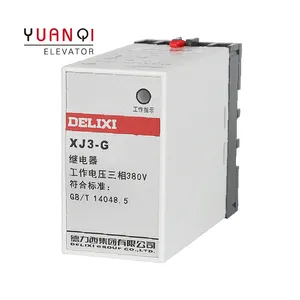 Delixi เฟสความล้มเหลวและเฟสลำดับการป้องกันมอเตอร์ XJ3-G 2 5 D 380รีเลย์แม่เหล็กไฟฟ้าลิฟท์สามเฟส