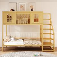 Lit superposé moderne en métal réglable, lit combiné à deux étages avec bureau pour petit appartement, mobilier de chambre à coucher, assemblage facile, 1 an