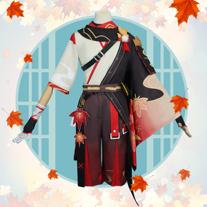 Costume de cosplay <span class=keywords><strong>Genshin</strong></span> <span class=keywords><strong>Impact</strong></span> <span class=keywords><strong>Kazuha</strong></span>, tenue de carnaval d'Halloween, robe élégante pour fête d'Halloween - Product Image 3