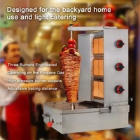 Machine à Kebab à Gaz Commerciale Marupin, Nouveau Four à Shawarma de Comptoir, Machine à Snacks Multifonction en Acier Inoxydable