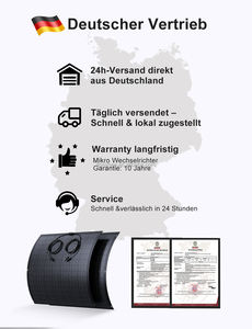 ドイツローカルストック240Wフレキシブルソーラーパネル (4個セット) | エッセン,ドイツで自己ピックアップ無料送料無料をサポート - Product Image 4