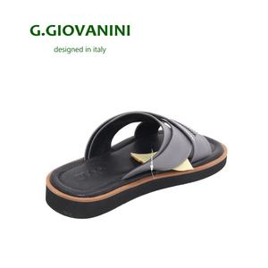 Sandales plates de luxe pour femme, haute qualité, 2026, pour la plage et l'extérieur, avec boucle métallique, <span class=keywords><strong>double</strong></span> bride et lettres - Product Image 5