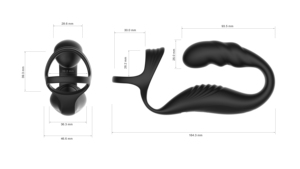 OEM ODM giocattolo del sesso maschile massaggiatore della prostata perineo stimolatore trinità anello parte del corpo flessibile recuperato vibranti gioco anale - Product Image 5