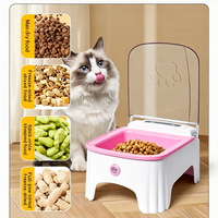 Distributeur automatique intelligent pour animaux de compagnie avec capteur de mouvement infrarouge, bol à nourriture détachable et facile à nettoyer pour chiens et chats