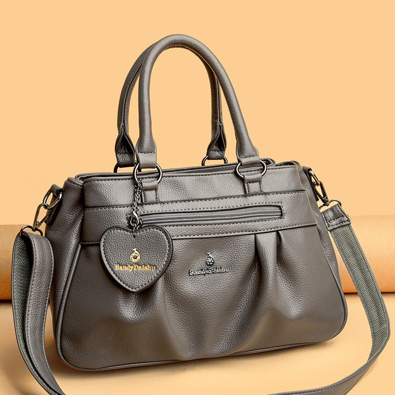 High-quality Ladies Soft PU Leather Customized Middle-aged Women's