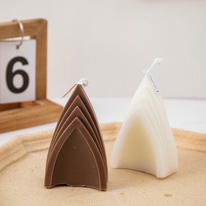 Bougie parfumée blanche de pilier géométrique de décoration de cadeau de mariage - Product Image 4