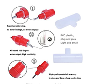 Kit de sucettes d'eau pour volaille, mamelon d'eau de poulet automatique avec trousse d'eau à Tee pour volaille, poulpe et canard