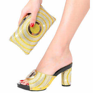 Scarpe e Borse da Donna per Feste, <span class=keywords><strong>Ciabatte</strong></span> <span class=keywords><strong>con</strong></span> <span class=keywords><strong>Pietre</strong></span> Abbinate alla Borsa <span class=keywords><strong>con</strong></span> Strass per Tacchi da Donna, Occasioni di Matrimonio e Feste - Product Image 1