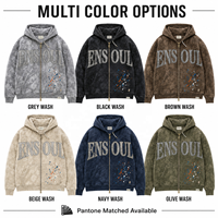 Maßgefertigter Tie-Dye Schwergewichts-Zip-Hoodie mit Strass-Buchstaben & Farbspritzer, Boxy Relaxed Street Herren-Hoodie OEM ODM Hersteller