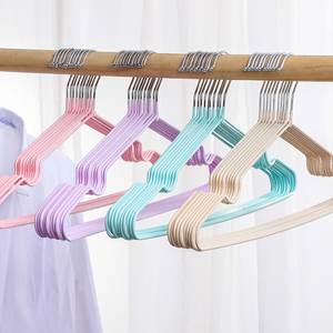 Wholesale Metal Coat Clothes <strong>Hanger</strong> with Non slip Shoulder <strong>Wire</strong> <strong>Hangers</strong> with Pvc Coated Dress <strong>Hanger</strong> - Product Image 1
