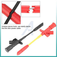 JIA LUN 10A 1000V Brass Test Hook Probe 159mm with PA Insulated Clip for Electronic Testing