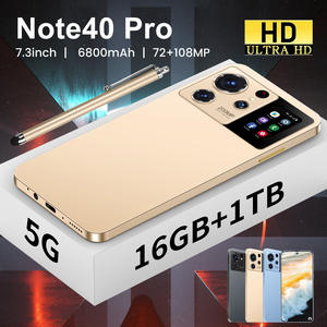 Teléfono Inteligente Note 40 Pro 16+1TB 5G, Diseño Elegante, Pantalla <span class=keywords><strong>de</strong></span> 7.3 Pulgadas, Desbloqueado, Doble SIM, 5G, HD, Nuevo, Oferta OEM - Product Image 1