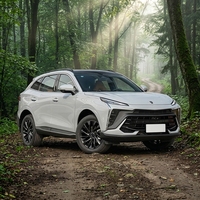 Dongfeng T5HEV SUV Hybride Nouvelle Voiture Familiale 5 Sièges en Cuir Boîte de Vitesses Automatique Manuelle 1.5L Essence Propulsion Arrière Intérieur Sombre Taille de Pneu R19