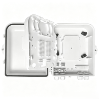 Caja de Distribución de Fibra Óptica Impermeable Tipo Cuadrado 2 Entradas 2 Salidas 16/24 Hilos, Caja de Empalme de Fibra Óptica, Caja Terminal
