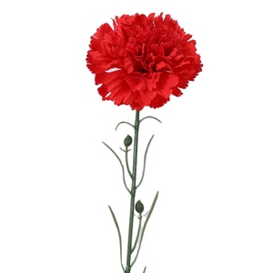 Clavel de flores artificiales de seda, regalo del Día de la madre, venta al por mayor, precio barato - Product Image 1