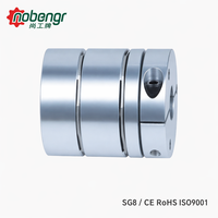 Coupleur de performance anodisé, corps en aluminium, diaphragme en acier inoxydable, serrage sans jeu, pour vis à billes, servomoteur, encodeur, CNC, moteur pas à pas