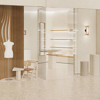 JJH Full-Shop Design Vitrine de sacs à main pour femmes Présentoir de sacs à main de luxe Marques célèbres Rangement de meubles Étagère en bois