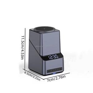 Sạc không dây từ tính nhanh 3 trong 1 15W, đế sạc tích hợp đồng hồ báo thức kỹ thuật số xoay tự động cảm ứng - Product Image 3