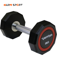 Haltères fixes de qualité supérieure avec anneau rouge, 5-150 lb, pour grossistes de matériel de gym, ISO9001 BSCI OEM/ODM