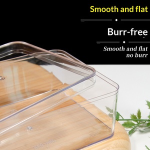 Caja de plástico transparente rectangular de calidad alimentaria con tapa de 583 ml, contenedor con esquinas redondeadas para almacenamiento de refrigerios, dulces y alimentos. - Product Image 3