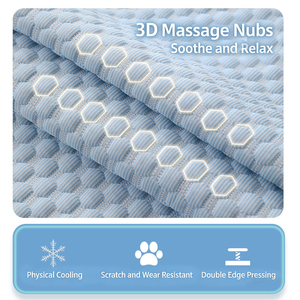 Custom Logo Breathable <b>Cat</b> Dog Cooling <b>Mat</b> Pet Summer Cooling Pad for Dogs <b>Cats</b> Portable Comfortable Anti Heat Sleeping <b>Mat</b> - Product Image 6