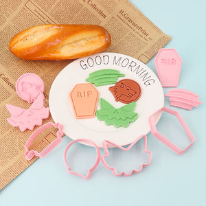 Moule à biscuits série loup-garou Halloween moule à biscuits de dessin animé 3D avec <span class=keywords><strong>empreinte</strong></span> de dessin animé outil de pierre tombale bricolage - Product Image 1