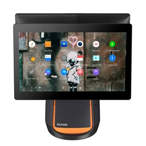 Sunmi T2s Android 9.0 Camera Wifi 64 + 4G Pos Dual Screen Alles In Een Kassa Met 80mm Thermische Printer Voor Supermarkt