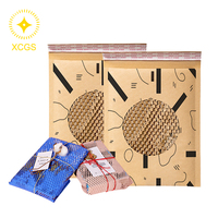 Enveloppes Express Personnalisées en Papier Kraft Nid d'Abeille Recyclé Compostable, Sacs d'expédition Imprimés pour Vêtements et Alimentation