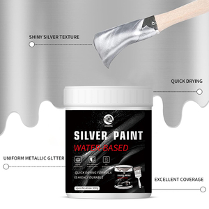 Pintura Líquida Acrílica Metálica Plateada <span class=keywords><strong>con</strong></span> Purpurina para Lona, Madera, <span class=keywords><strong>Tela</strong></span>, Cerámica, Piedra y Manualidades - Product Image 6