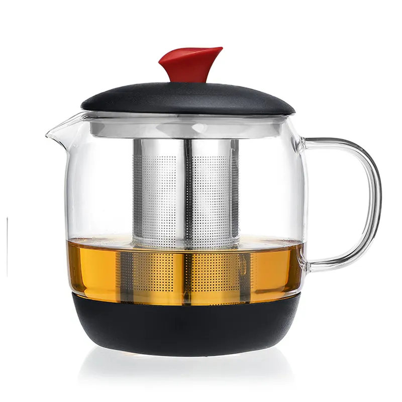 New Product 880Ml Tea Kettle Tea Pot Maker Glass Teapot With Removable Infuser
