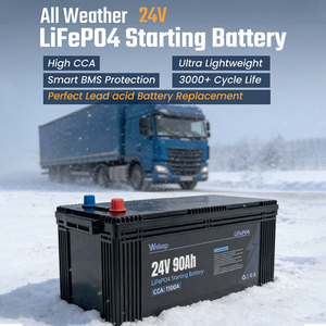 热销24V90Ah 1100CCA启动电池，带智能蓝牙，紧急启动功能，适用于重型卡车和渔船 - Product Image 2